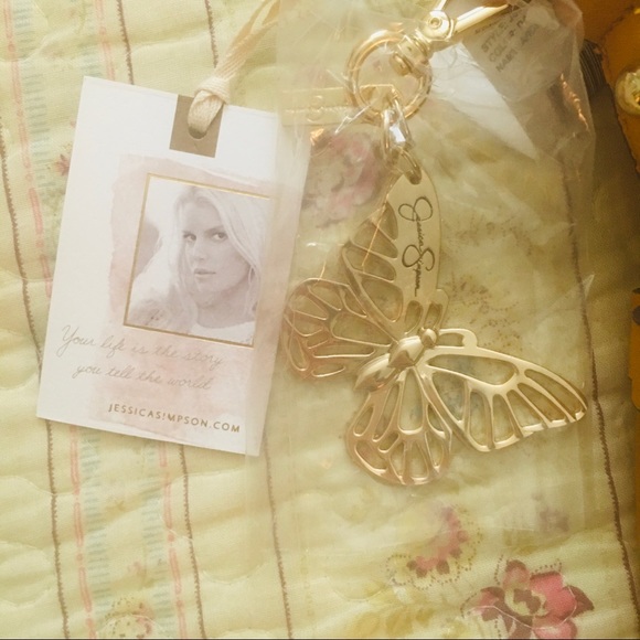 🏷 Jessica Simpson Mustard Butterfly Bag - Picture 6 of 8